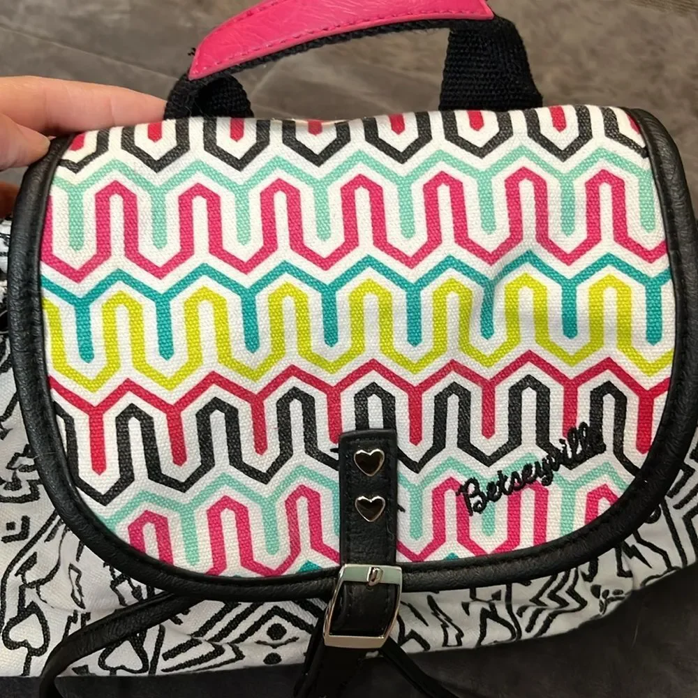 Betsyville Backpack black and white Aztec design